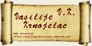 Vasilije Krnojelac vizit kartica